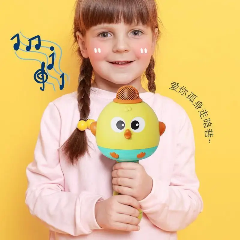 2024 New Kids Singing Wireless Microphone Toy Bluetooth Speaker Portable Karaoke Machine Home Party Cute Christmas Gift