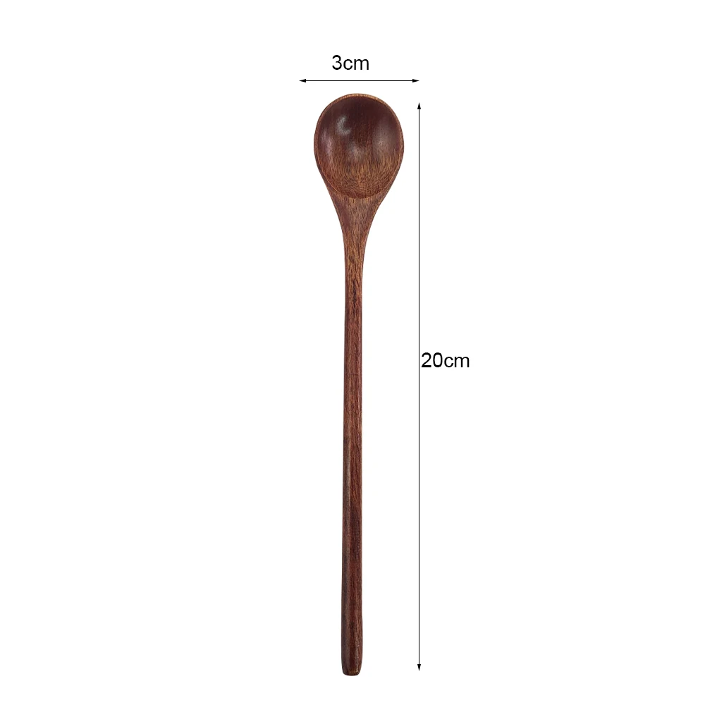 Nature food grade small wooden spoon tableware set with kitnch