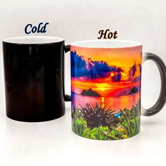 Fun Novelty Color Changing Coffee Mug Custom Logo Promotion Christmas Gifts 11oz Magic