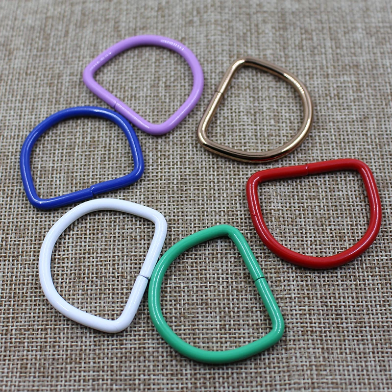 Factory wholesale Fashion colorful metal D ring belt buckle for bag