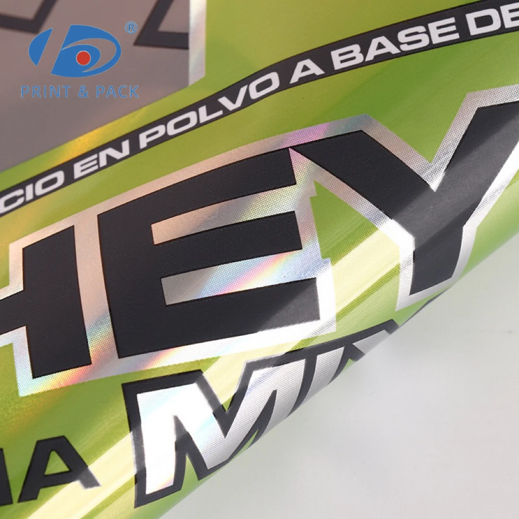 Customized Hologram Laser Heat Shrink PET Labels Roll Film Sleeves Wrap Band Seal Powder Energy Drink Bottles Package