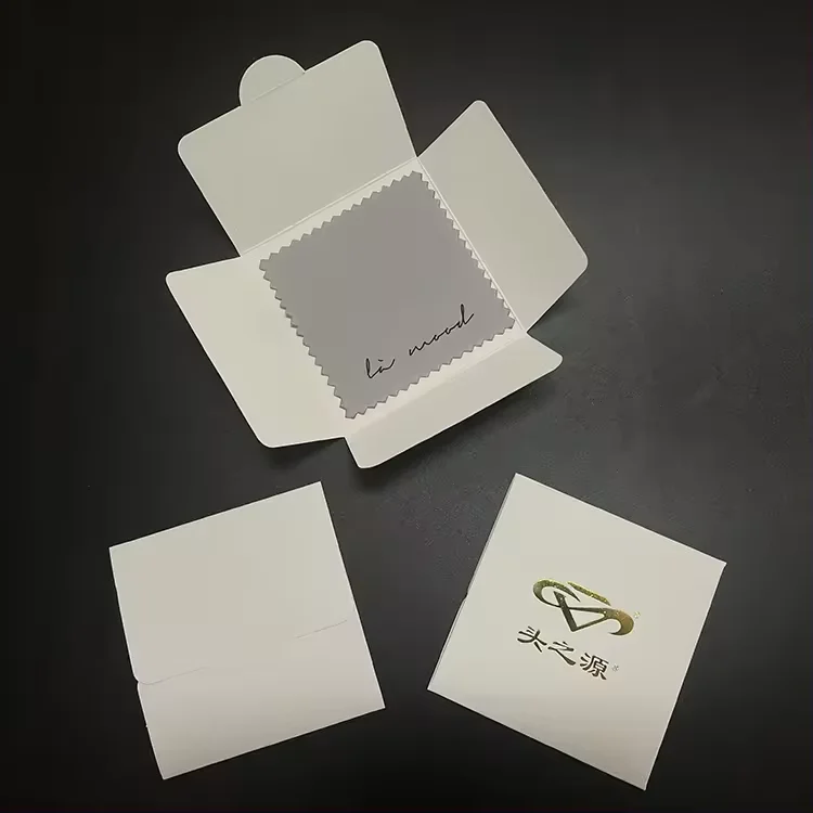 With Paper Envelope Packed Pink Cleaning Clothes Wholesale Anti Tarnish Custom Logo Silver Jewelry Polishing Cloth