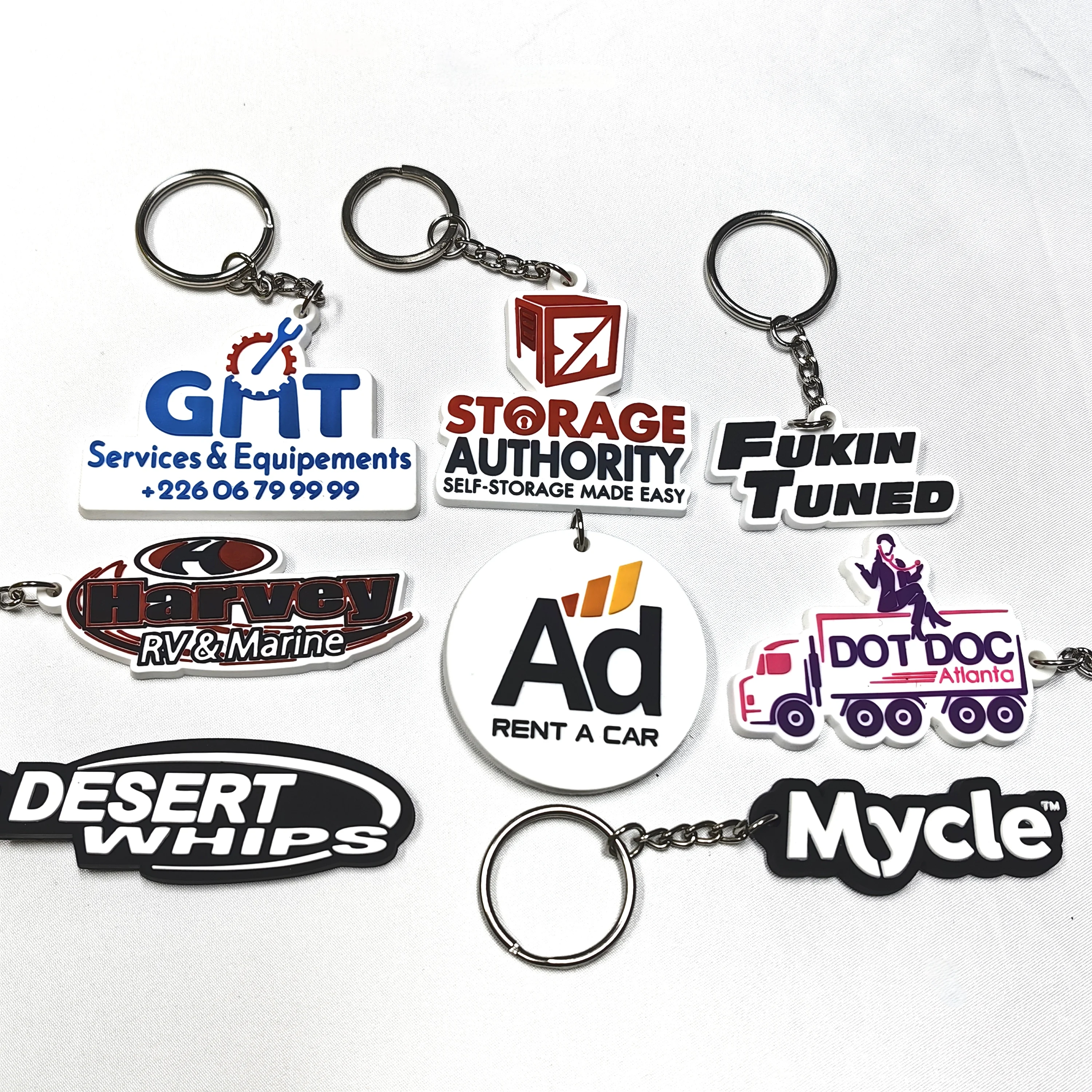 Cheap Custom Flight Fabric Embroidery Keychain Personalized Promotional Soft PVC Logo 2D