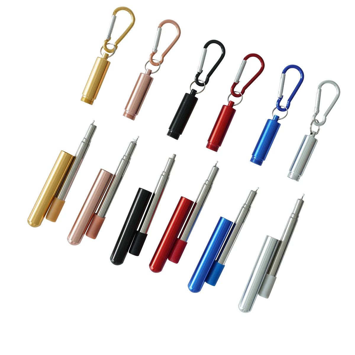 
Wholesale high quality portable stainless steel straw reusable telescopic straw 