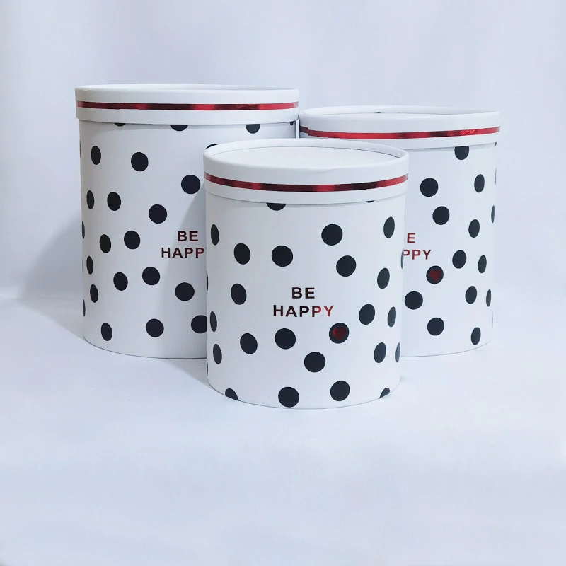 15 Years Factory Free Sample Luxury Custom Logo factory price bai wo Round Paper Rose Flower Box