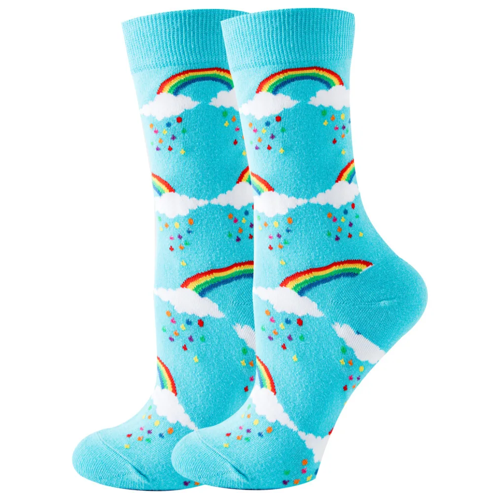 Wholesale Custom Fashion Design Colorful Festival Crazy Funny Men Dress Print Jacquard Socks