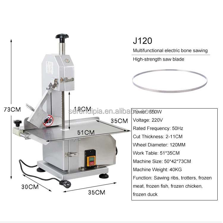 Electric Bone Saw Pork Frozen Meat Cutting Machine / Poultry Bone Saw Sawing  Machine