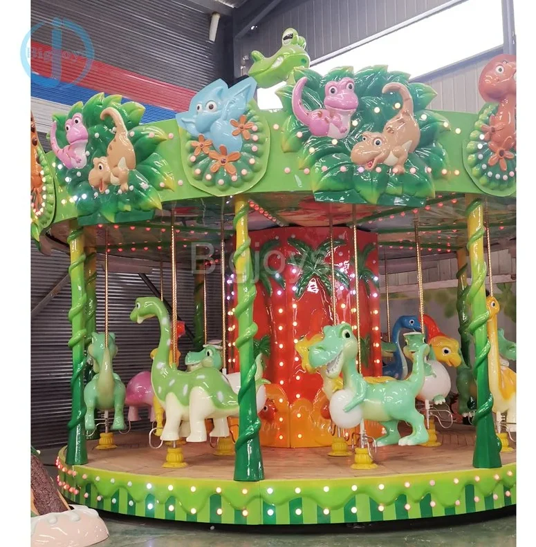 Wow!Outdoor kids dinosaur Merry-Go-Round carousel amusement park equipment kiddie rides for sale