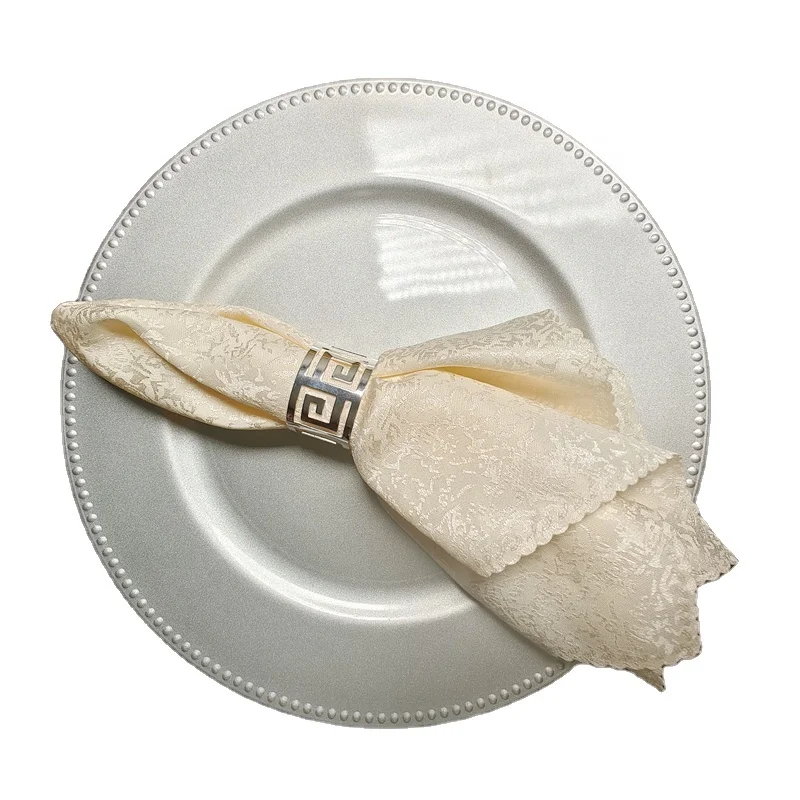 new design13 inch Wedding  gold beaded plastic charger plates in wholesale