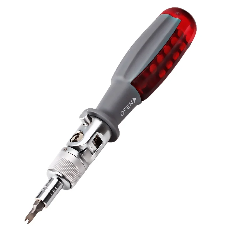 Ratchet screwdriver set multi-angle screwdriver set with cross head and hex head