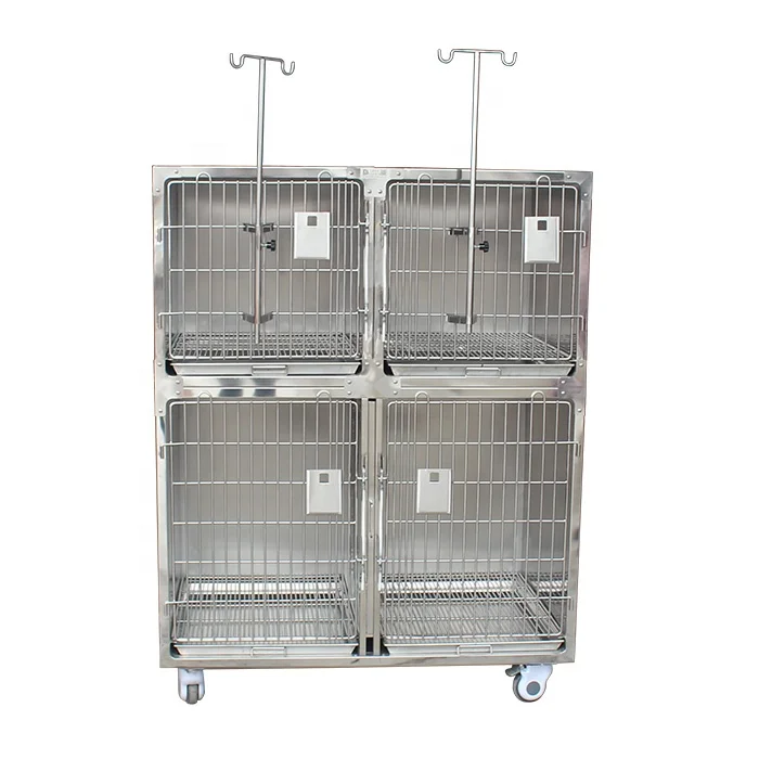Pets clinic 304 stainless steel vet cage for dog/cat