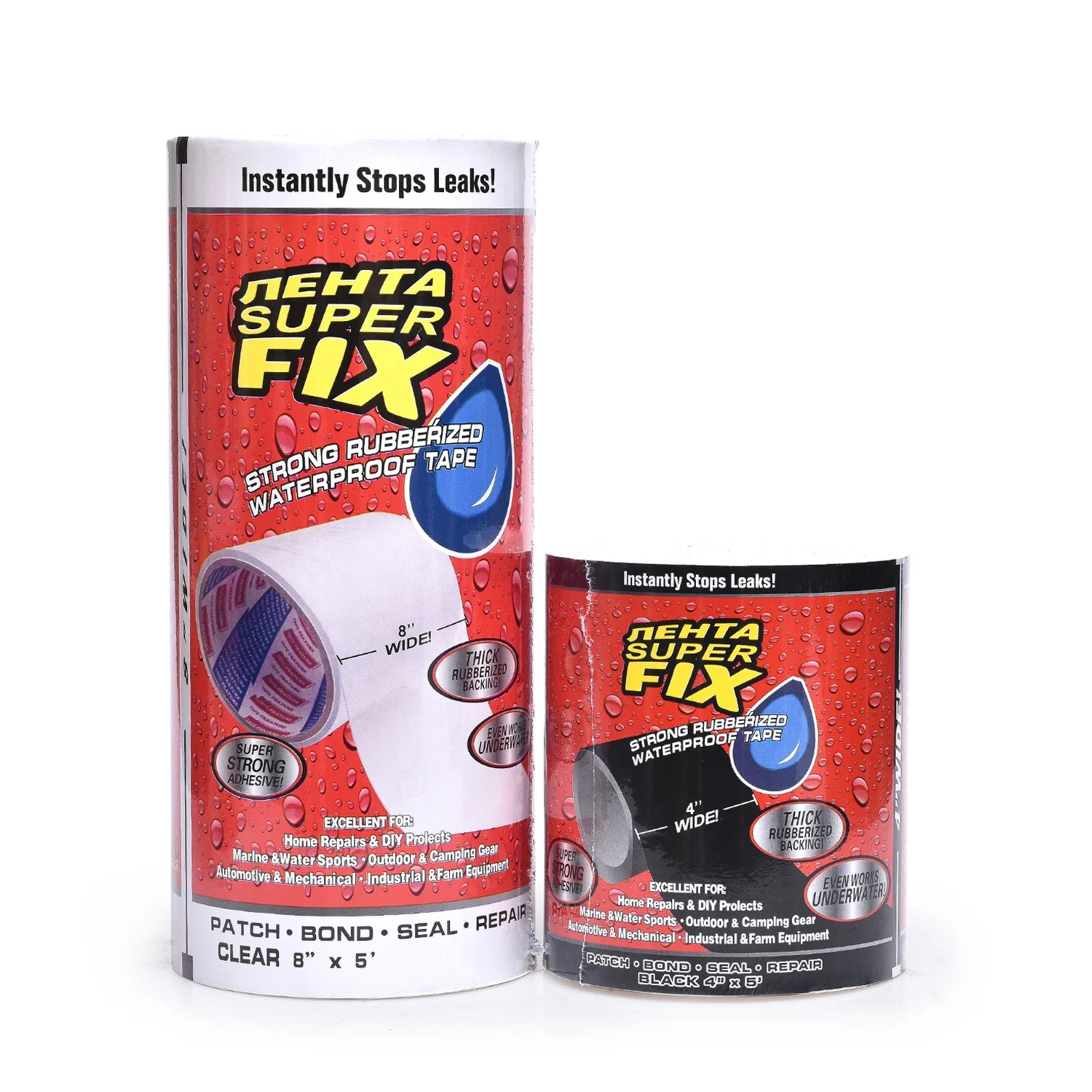 Super Strong repair Rubberized Waterproof Rubber Seal Tape, White,clear and black