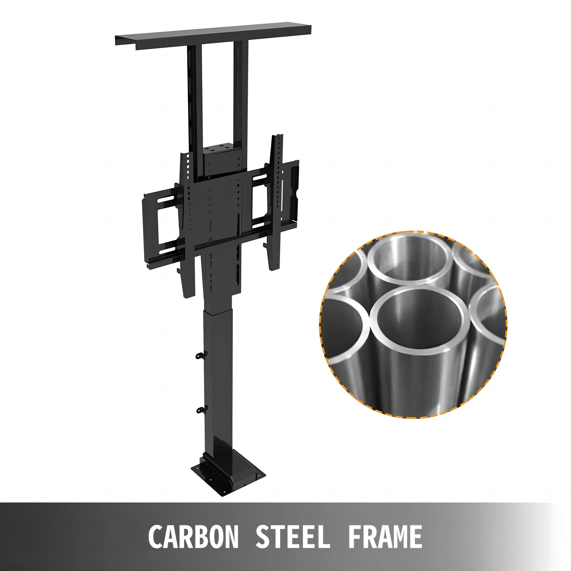 Factory 32-70 Inch Height Adjustable TV Monitor Floor Stand Mechanism Drop Down Hidden Cabinet LED TV Lift