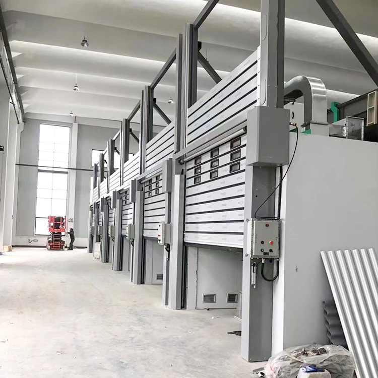 Hard Fast High Speed Roller Shutter High Performance Al-Alloy Spiral Hard Panel Door