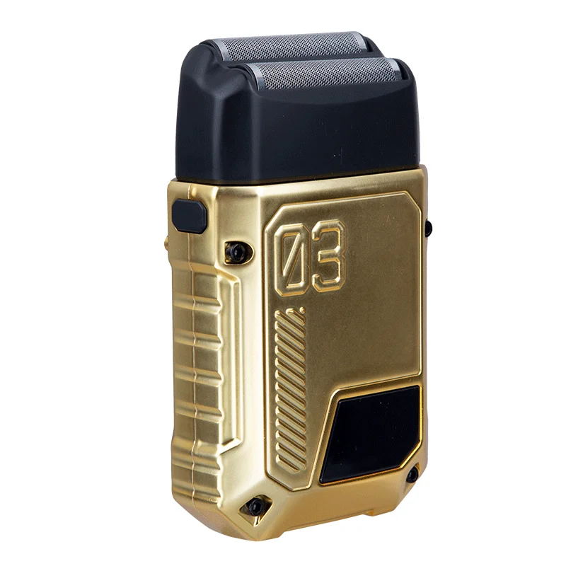 USB Rechargeable Cordless Gold Metal barbers hair beard Foil electric shaver for men electric razors bald head shaving machine