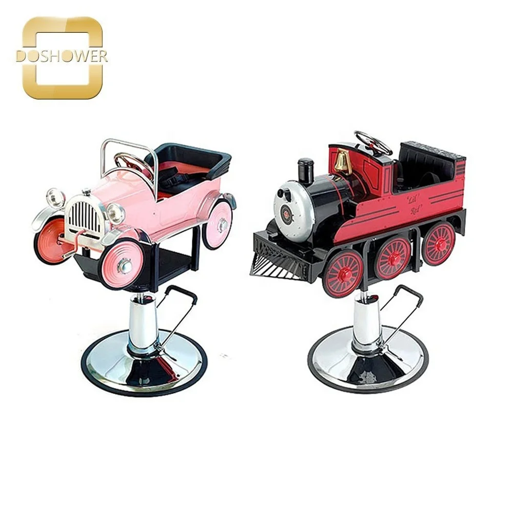 Barber chair children hair cutting with lifting rotating chair hairdressing of baby hairdresser stool cartoon car chair