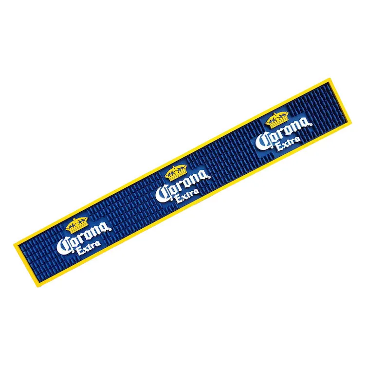 Standard Factory Price Custom Tapete Bar Cocktail Beer Silicone Bar Drip Floor Mat Pvc Rubber Bar Mat With Logo