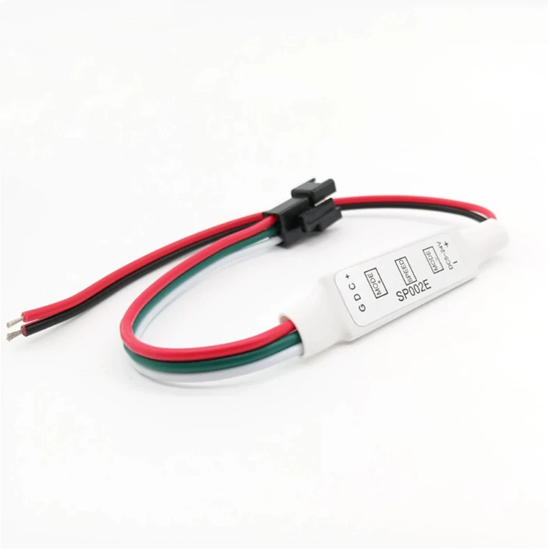 Glite ready to ship super mini factory price SP002E 3key IC WS2811/1908 mini controller with DC/2Pin/USB connector