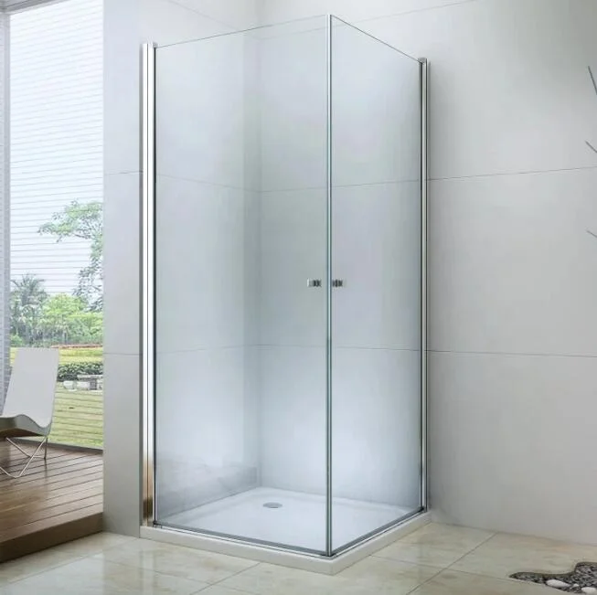 Superb frameless shower screen doors 80*80*190cm with 2-ways pivot doors.Ultra-easy to install. Completely CE Certificate