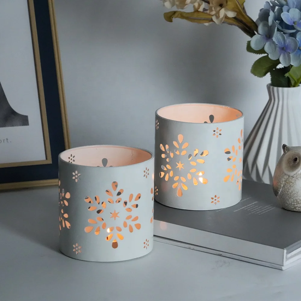 Custom Home Decoration Reusable Living Room Christmas Cool Metal Pillar Table Candle Holders