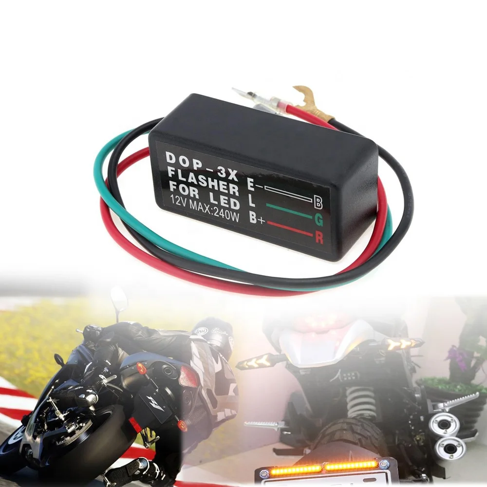  12V 3 Pin мотоцикл электронный светодиодный проблесковый маячок РЕЛЕ Светодиодный модуль DOP-3X указатель поворота свет мигалкой мигалки