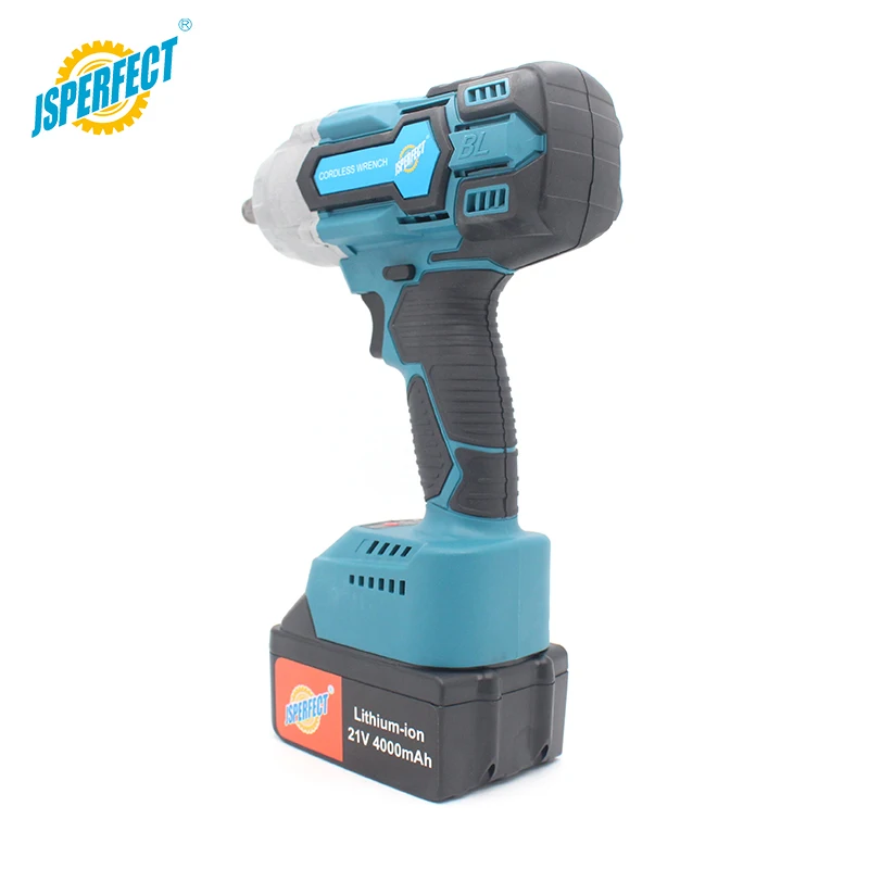 Brushless motor impact wrench cordless two battery 12.7mm chuck