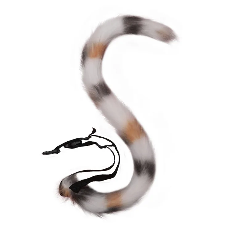 JSFUR Multicolored Cat Tail for Anime Neko Lolita Cosplay Costume