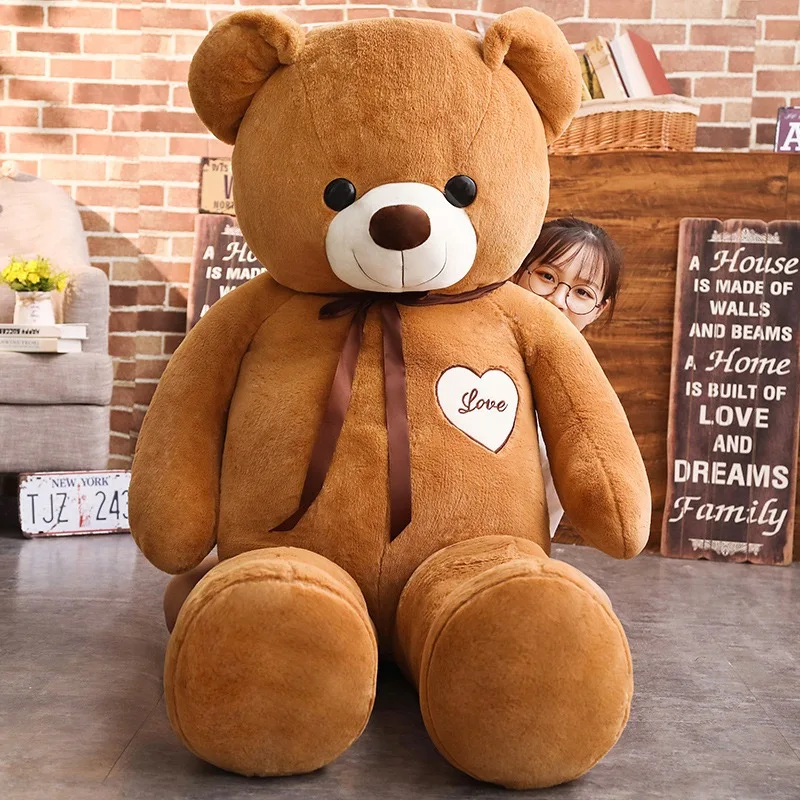 COMEMOIR Big Size 120cm 140 cm hugging large Teddy Bear with Bowknot Plush Toy stuffed gift Home Decoration Soft Toy