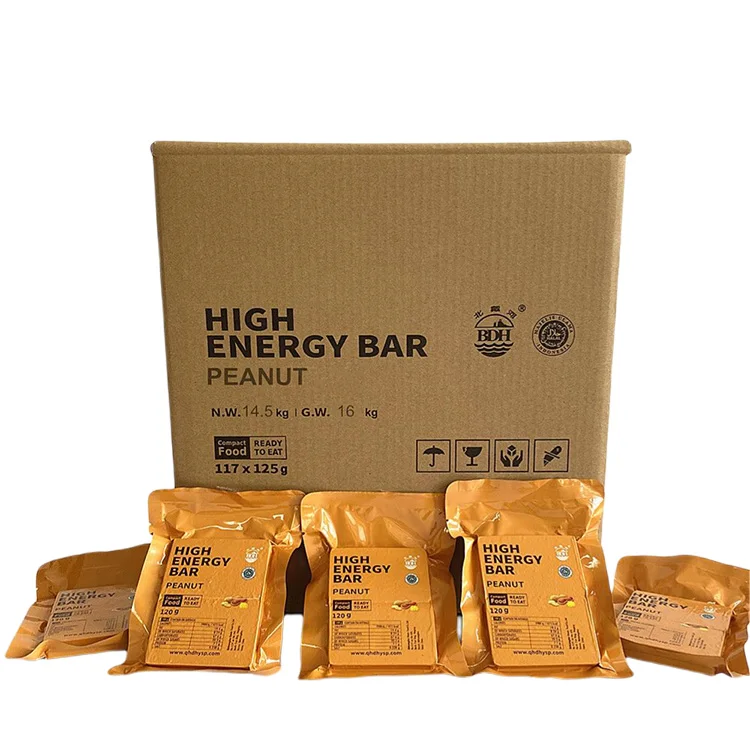 Экстренные пищевые принадлежности, 120 г, арахисовый аромат, высокоэнергетический бар, халяльное энергетическое печенье, походная еда