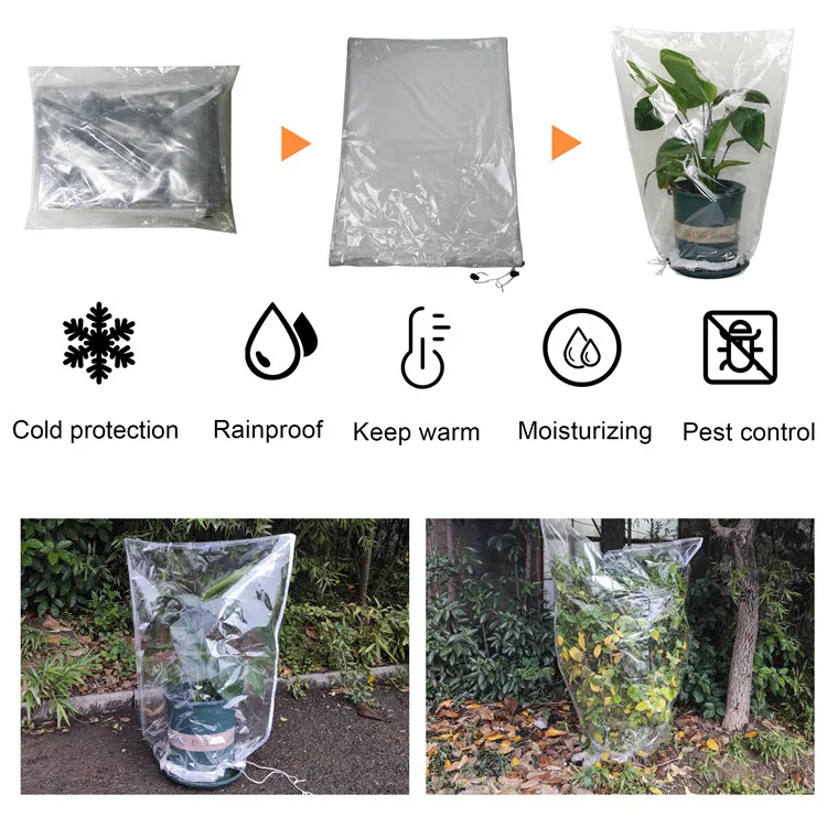 Mydays Outdoor 5 sizes Protecting Fruit Tree Potted Frost Protect Cover Anti Bird Insects Pests PVC Bag
