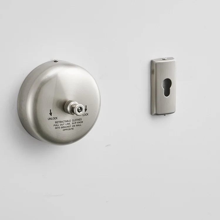 Good price Clothesline pull out Retractable Clothesline adjustable drying line for cloth chrome clothline