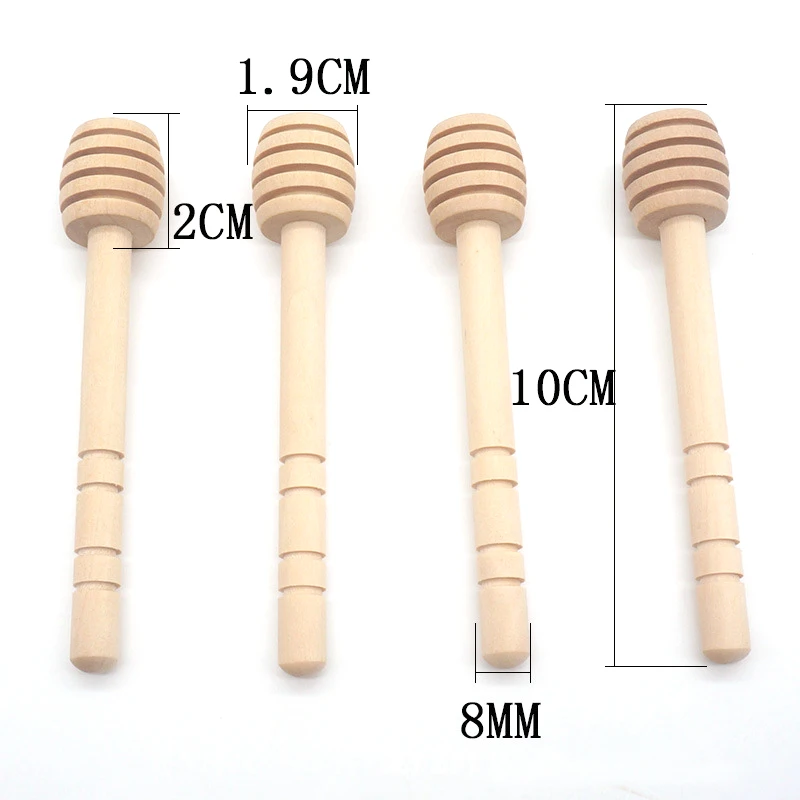 8cm 10cm 15cm Mini Wooden Honey Dipper Sticks,Stirrer Stick for Honey Jar Dispense Drizzle Honey