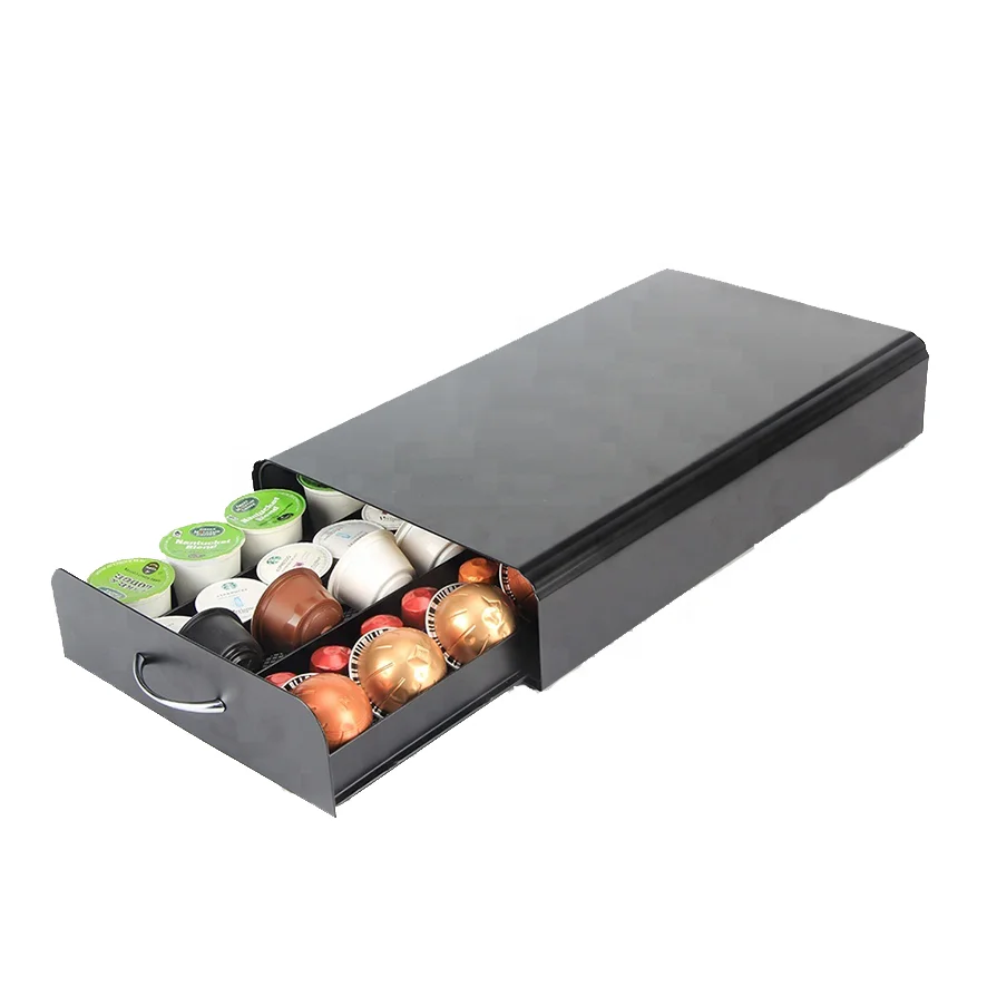 Прочный металлический многофункциональный Железный Держатель капсул Nespresso Dolce Gusto, кухонный ящик для хранения кофе, складной ящик, дизайн