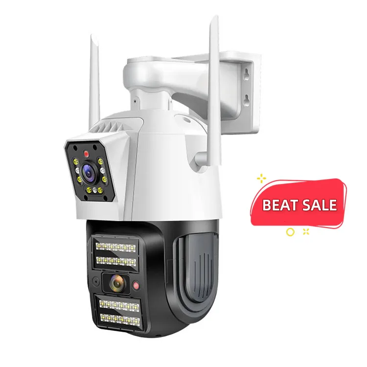 cloud storage wide angle poe ptz dual lens cctv camera