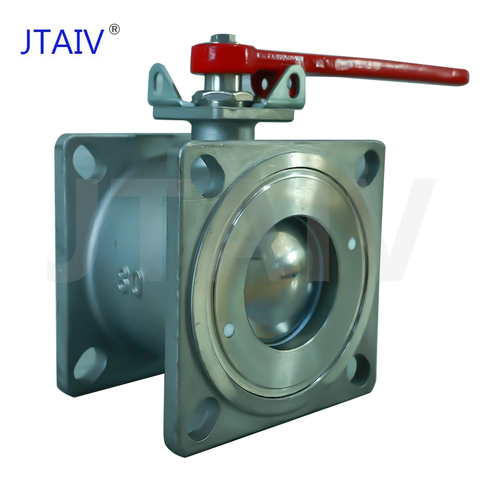 JTAIV China Standard Square Flange Ball Valve for Fuel Tanker Truck Fuxing square straight through ball valve