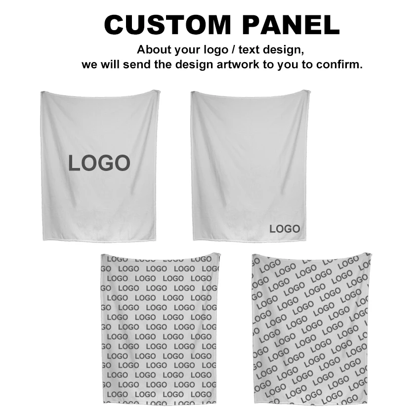 Wholesale Personalized White Super Soft Polyester Sublimation Custom Flannel Photo Logo Printed White Throw Fleece Blanket