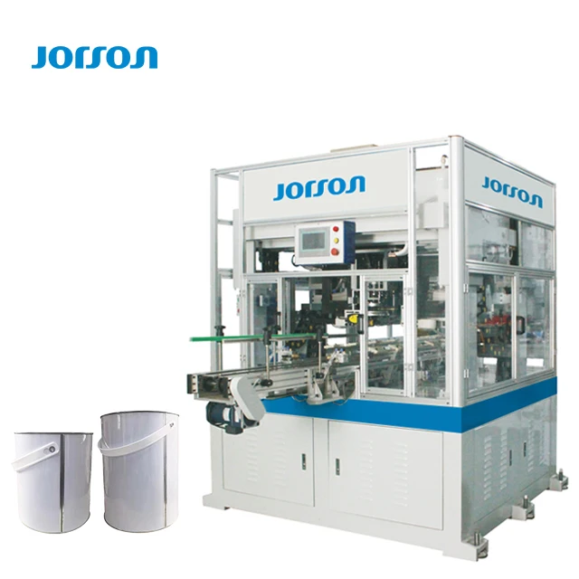 JORSON 1-5L Tin Tinplate Paint General Can Making Production Line Barrel Lugs Plastic Handle Dual-Head Earlug Welding Machine