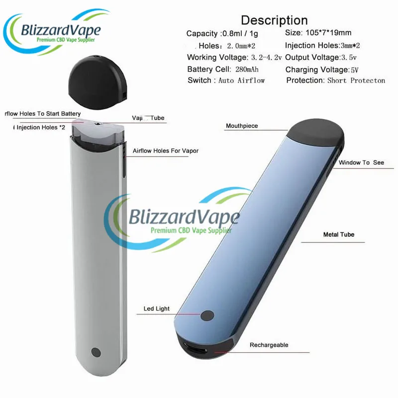 Cbd Pen Single Use Vape Pen Battery 510 Scarf V2 1Ml Pod Vape Cbd With Ceramic