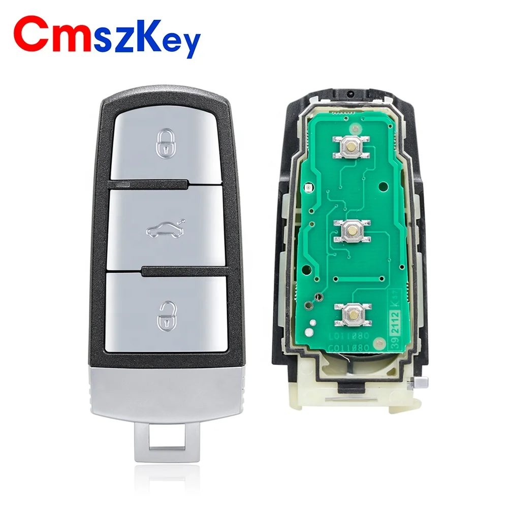 For 2005 - 2010 VW Passat 3 Button Remote Key  433Mhz ID48 3C0959752BA  Half Smart
