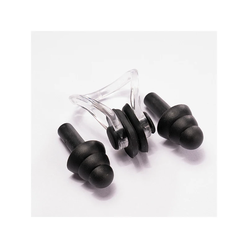 High Quality Custom Swimming Transparent Waterproof Nose Clip Earplug Set