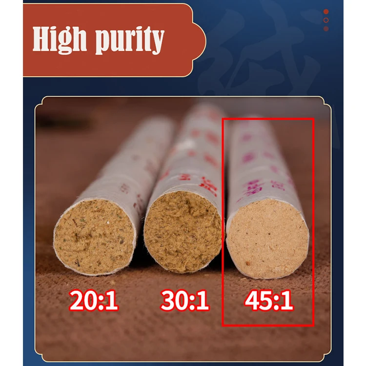 10pcs/box 1.8*20cm High Purity Golden Moxa Sticks handmade Moxa Roll moxibustion for Mild Moxibustion Heat Treatment for sale