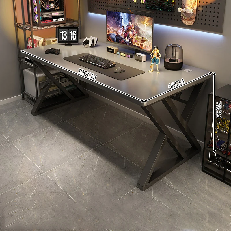 Ekintop Hot Selling Metal Leg Ergonomic Modern Style Cheap Table PC Wood Gaming Desk For Gamer