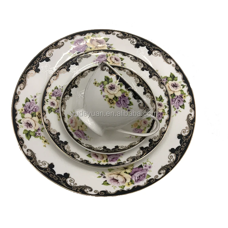 wholesale price ceramic dinnerware 61pcs dinner set bone china luxury for 8 person