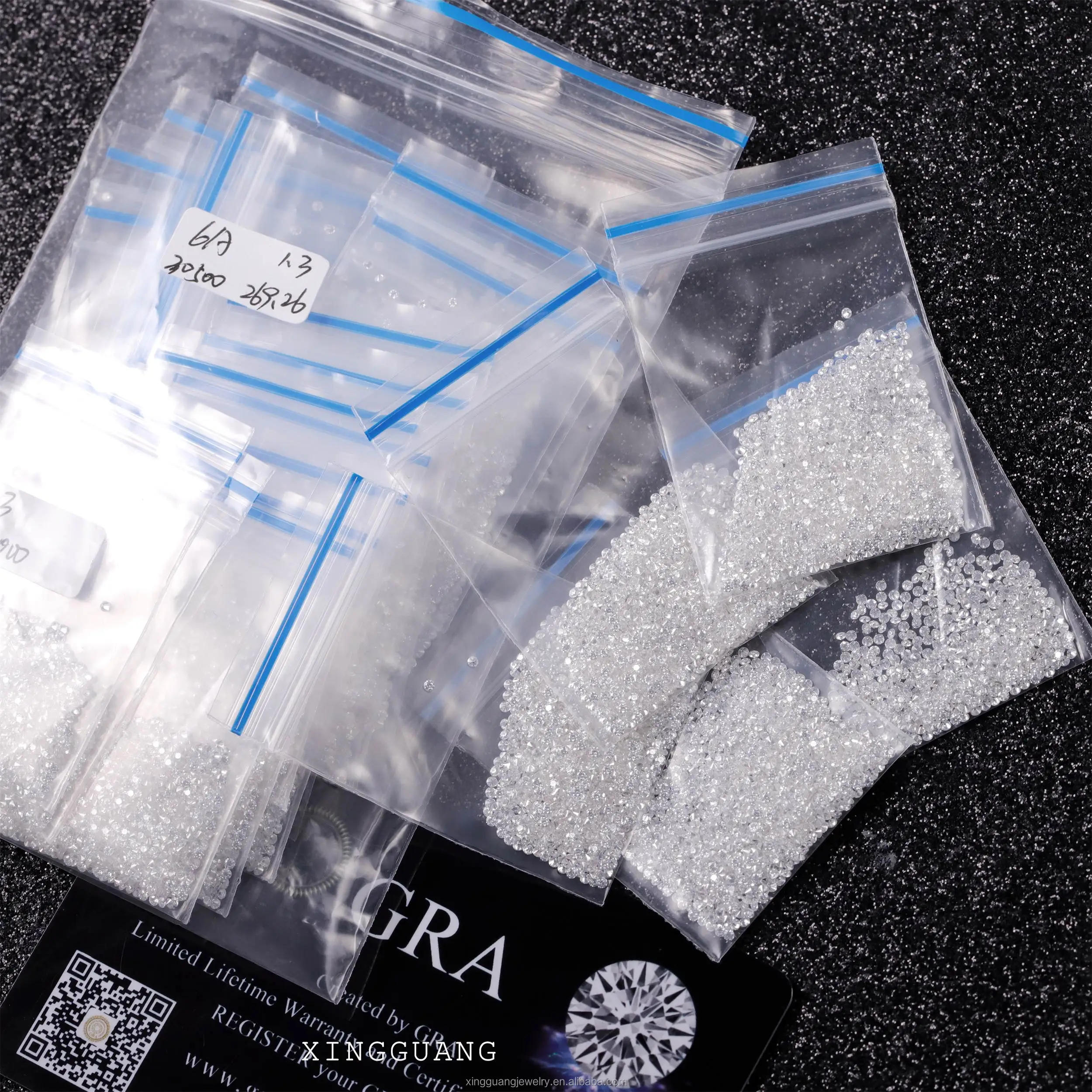 Wholesale price per carat melee 0.9mm to 3.0mm D VVS round moissanite loose gemstones for watch grillz hip hop jewelry making