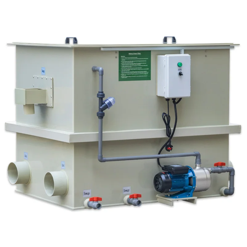 QihangRAS China manufacturer large rotary drum filters for water treatment aquaculture fishing farm drum filter 100m3/hr