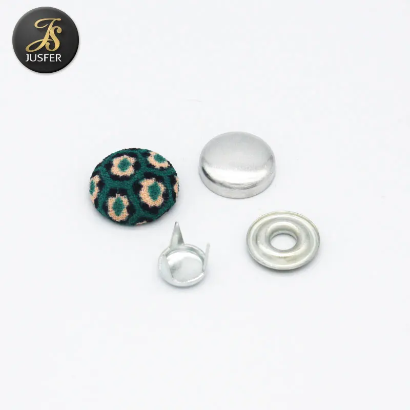 Aluminum dome ball fabric covered button baseball cap top button with washer