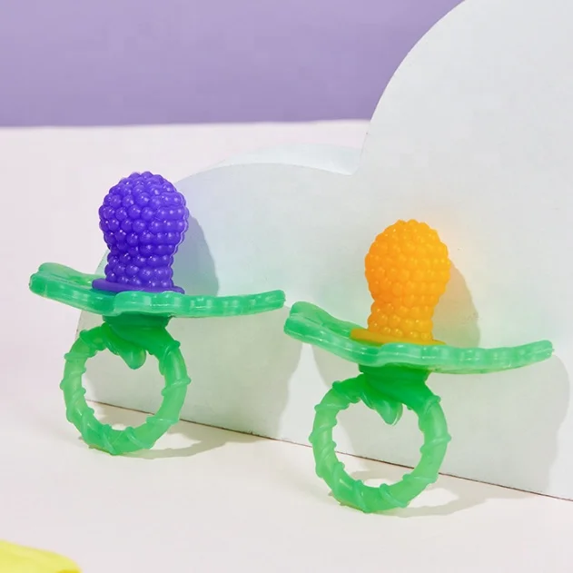 Baby Products Pacifier Baby Silicone Teething Chew Toys Baby Pacifier BPA Free Fruit Shape Teether Soothing Pacifier