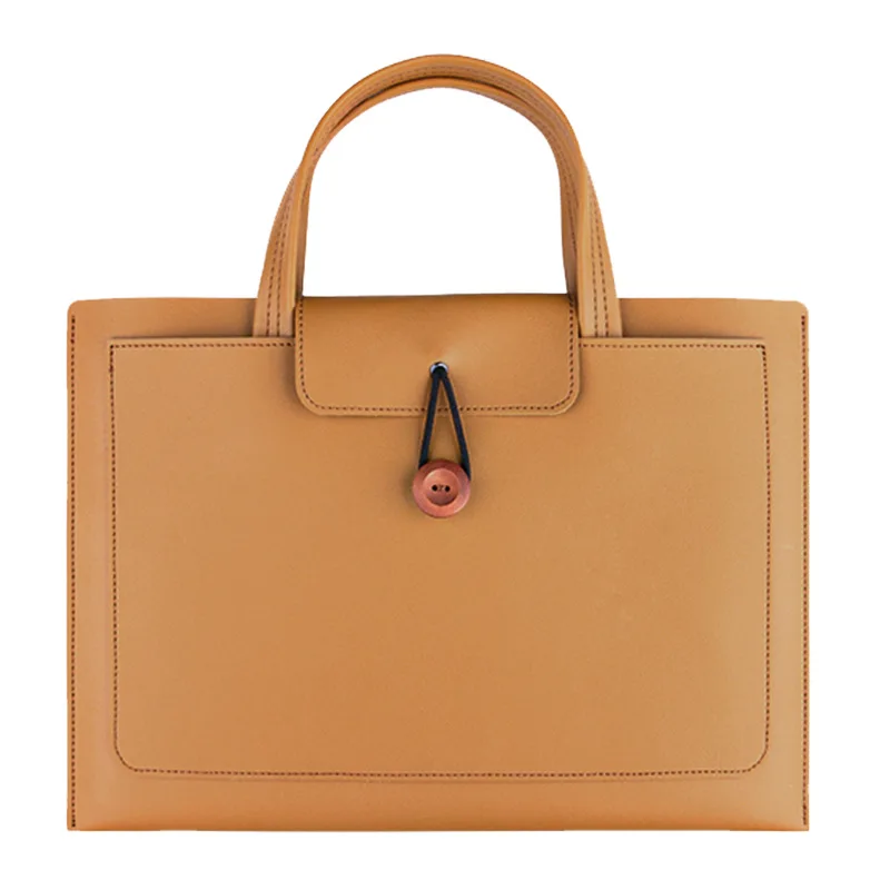 Wholesale Ultra-Light Portable PU Leather Laptop Bag Waterproof Breathable Flat Design Unisex Business Style Felt Travel PC