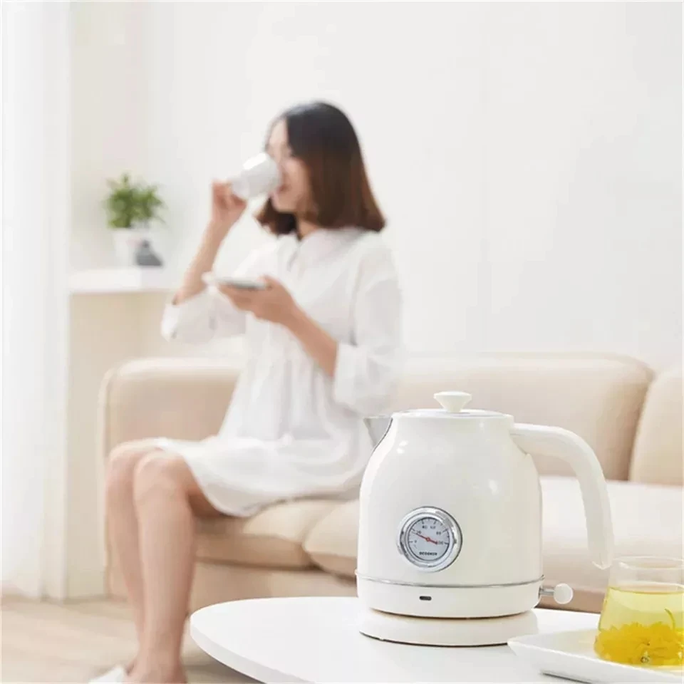 Xiaomi Qcooker Electric Kettle Stainless Steel Retro Style 1.7L Capacity