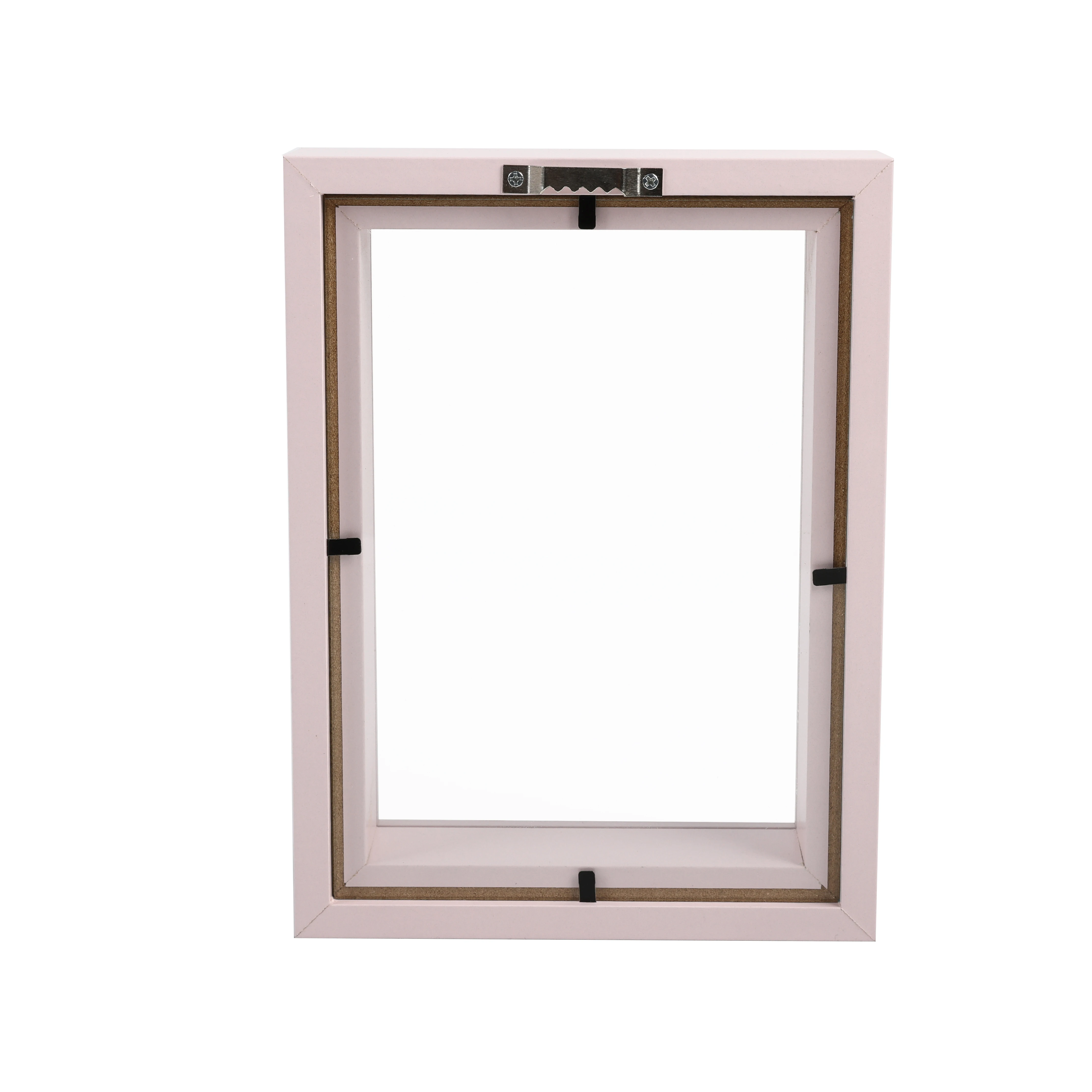 SOFINE Wholesales Customized Size Dried Flower Floating Double Sided Glass Shadow Box Frame